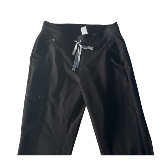 Figs Women's Sz Small Tall Black Zamora Technical Collection Scrub Pants Joggers - Picture 3 of 9